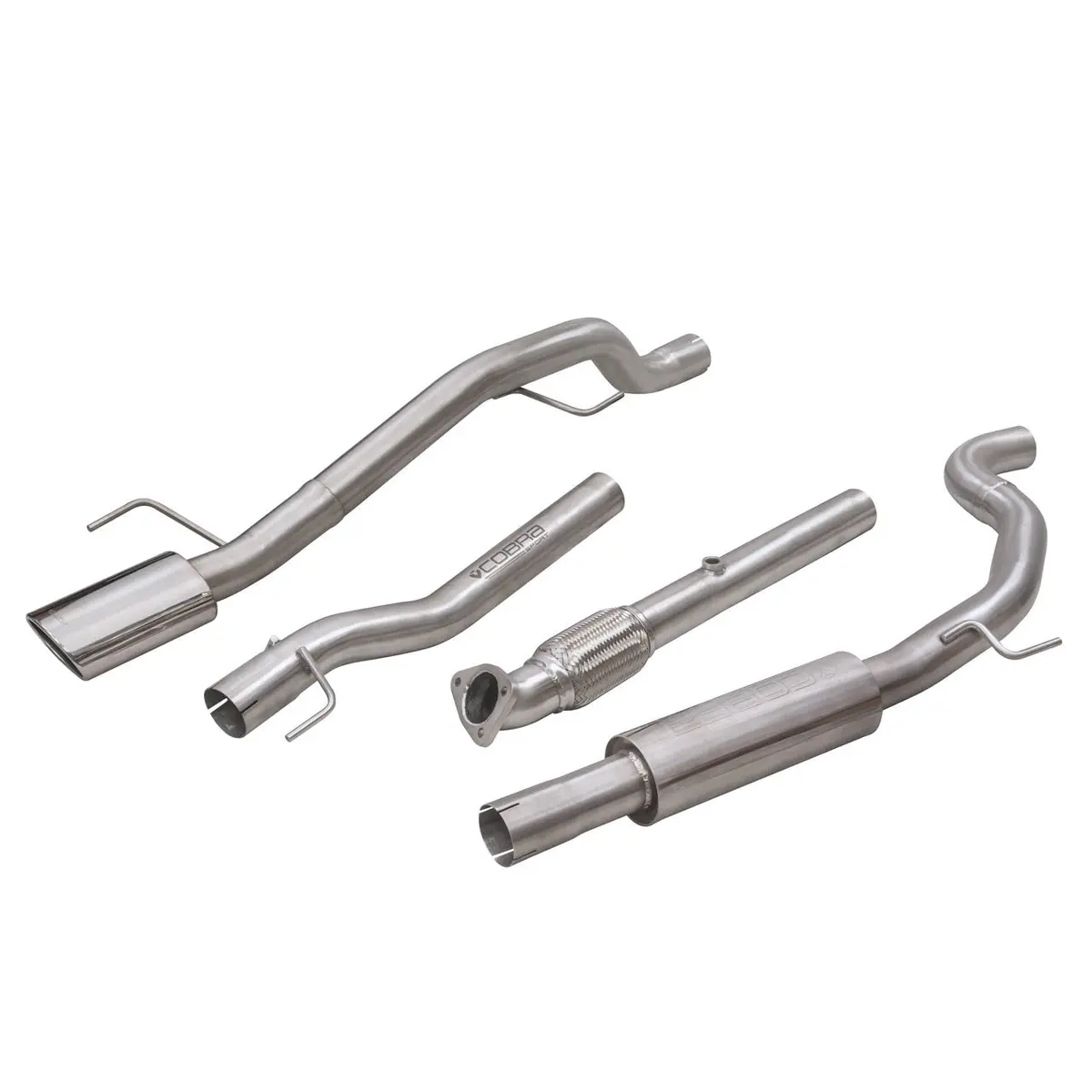 Cobra Sport Vauxhall Corsa E 1.4 Turbo (15-19) Venom Box Delete Race Cat Back Performance Exhaust 1