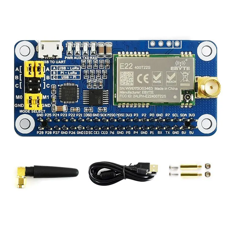 Waveshare Sx1262 Lora Hat For Raspberry Pi 915Mhz Frequency Band 1