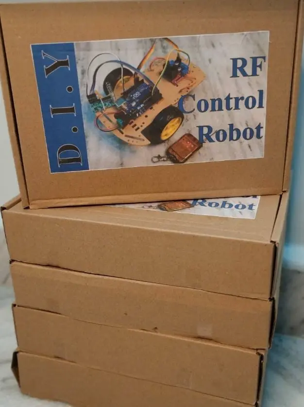 Diy Rf Control Robot Kit Arduino Based (Pre-Programmed) 1