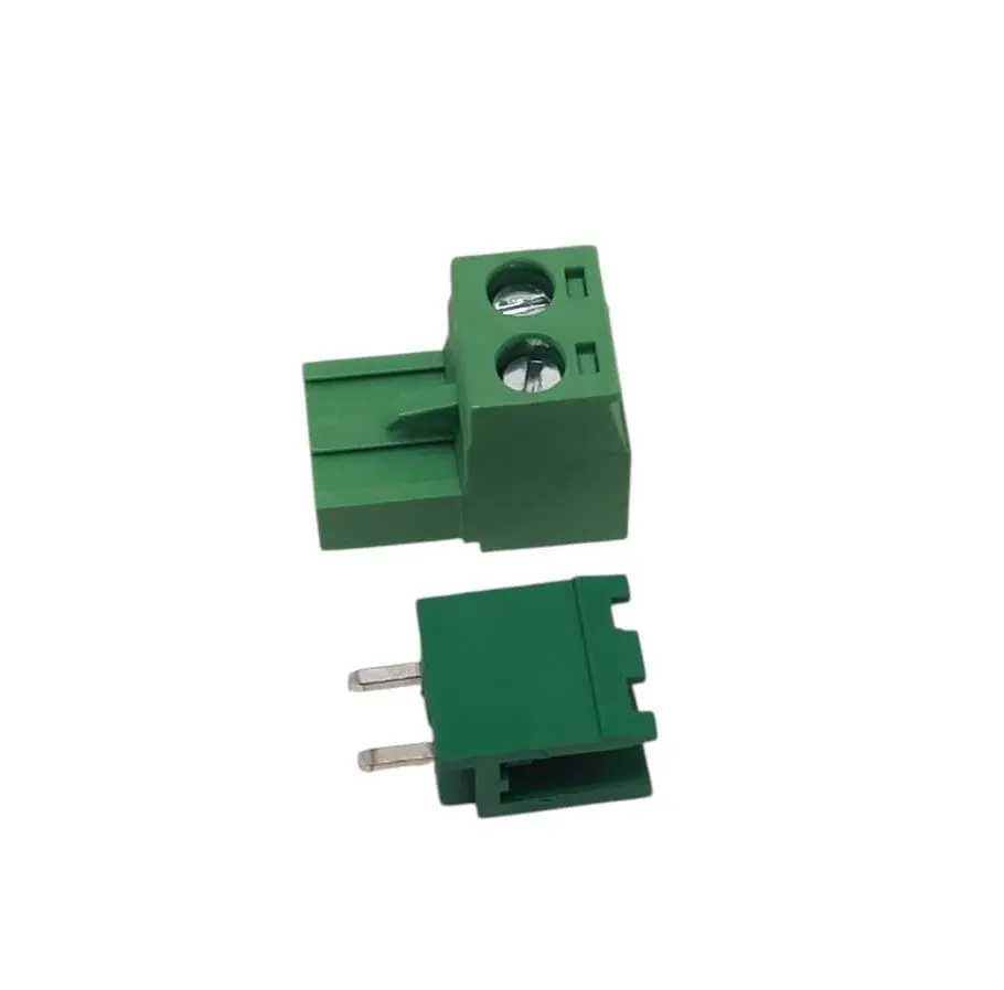 2 Pin Straight Male Female Plug-In Screw Terminal Block Connector Pbt (1 Pair) 2