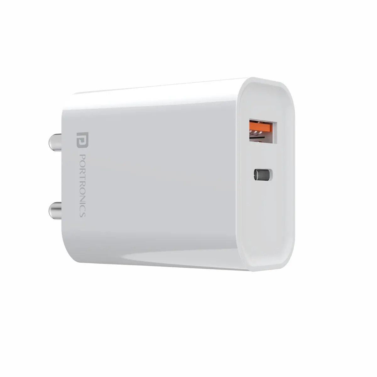 Portronics Por-1446 Adapto 45 Bis Certified Wide Compatibility 20 Watt Fast Charger Fast Charger (White) 1