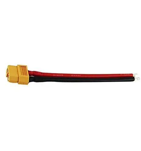 Xt60 Female Connector 15Cm Silicon Wire 14Awg (Red And Black) - 1 Pcs 1
