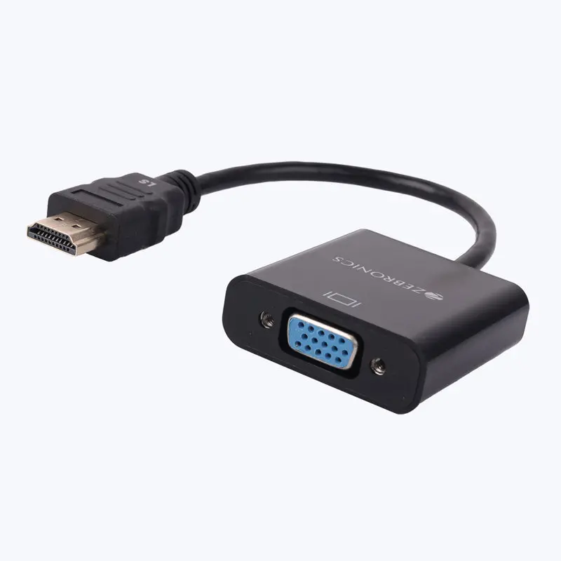 Zebronics Hav01 Hdmi To Vga Adapter With Full Hd 1080P @ 60Hz Native Resolution 1
