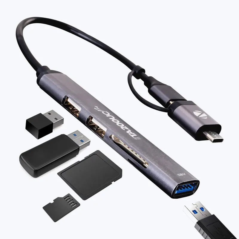 Zebronics Zeb-Ta200uc Pro - 5 In 1 Usb / Type C Multiport Hub 1