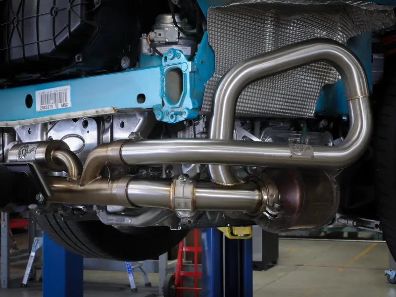 Afe 14-19 Porsche 911 H6-3.8/4.0L Gt3 Mach Force-Xp 304 Stainless Steel Primary Muffler Delete Pipe 2