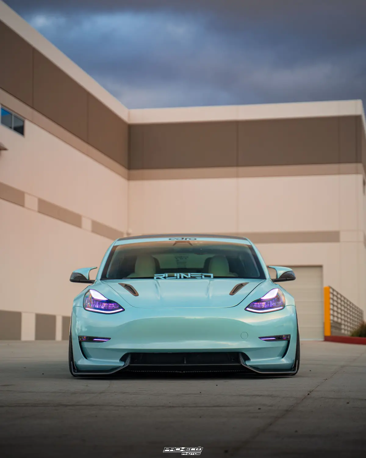Tesla Model 3 Carbon Fiber Front Lip V2 1