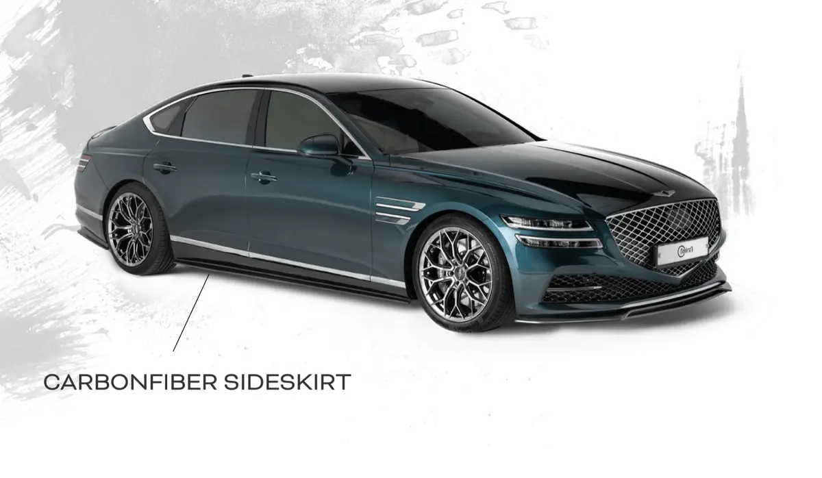 Genesis G80 (Rg3) Carbon Fiber Side Skirts V2 1