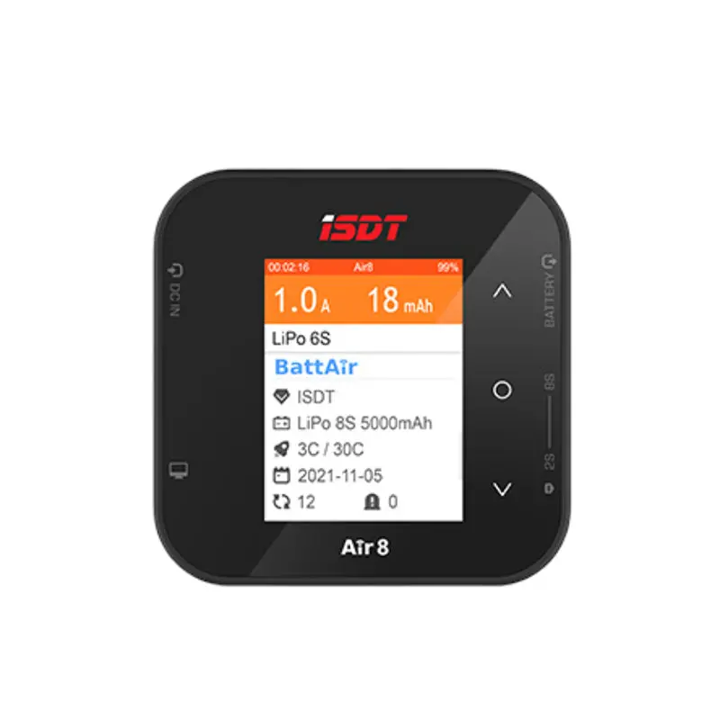 Isdt Air8 500W 20A 8S Dc Pocket Charger – 20 A, 1‑Channel, Supports 1–8S Lipo/Life/Lihv/Ulihv/Nimh/Pb Battair 1