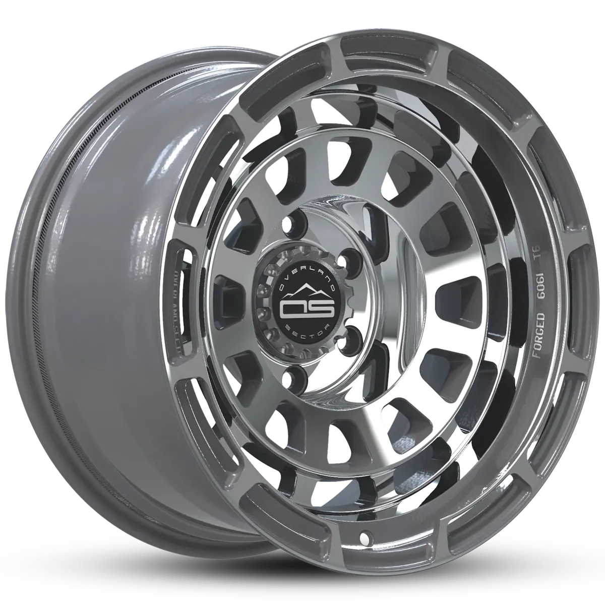 Overland Sector Badlander Forged 17X9 -18 5X127mm 71.5Mm Gloss Gun Metal Machined Face 1