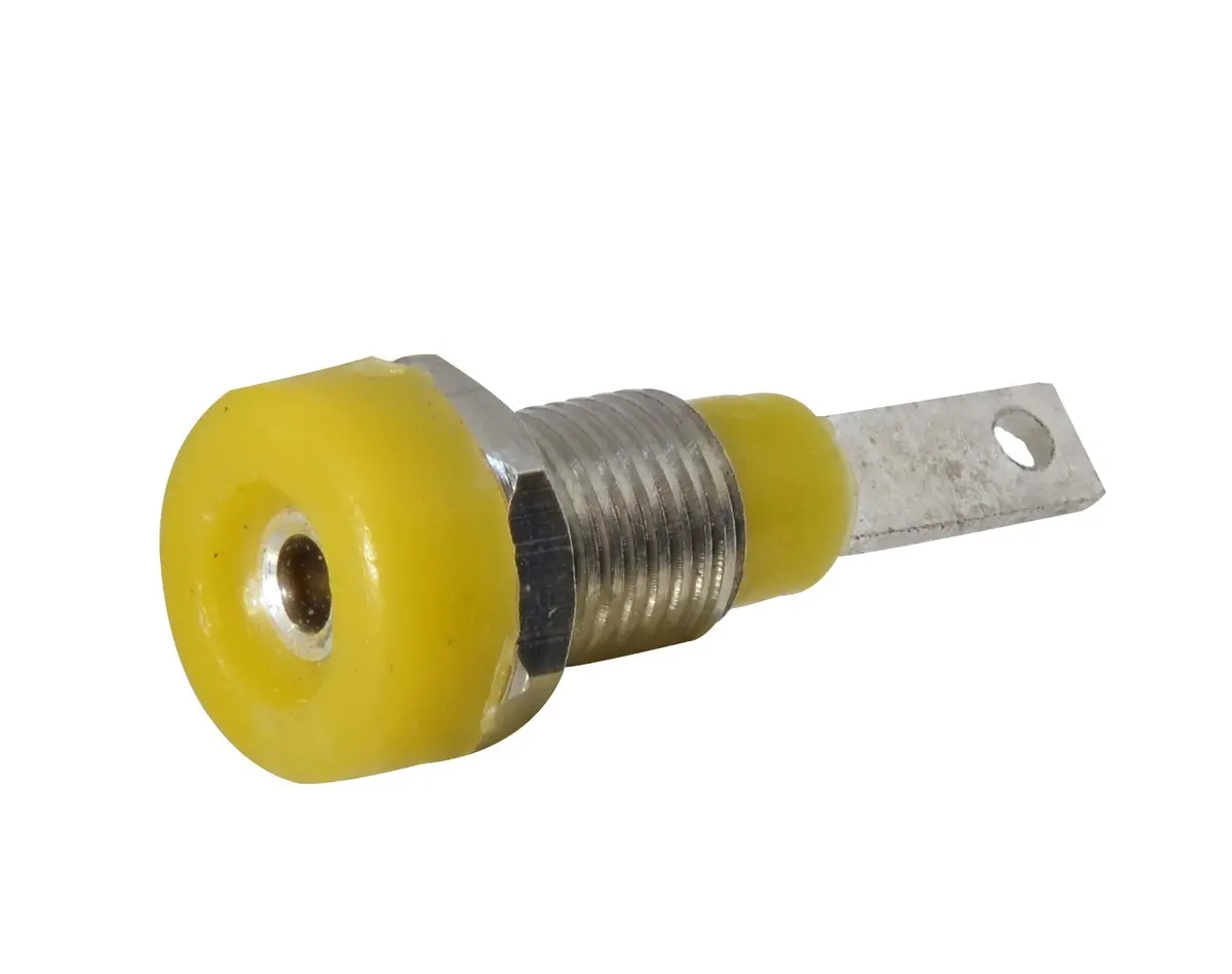 2Mm Banana Socket Female Panel Mount Type - Yellow 2