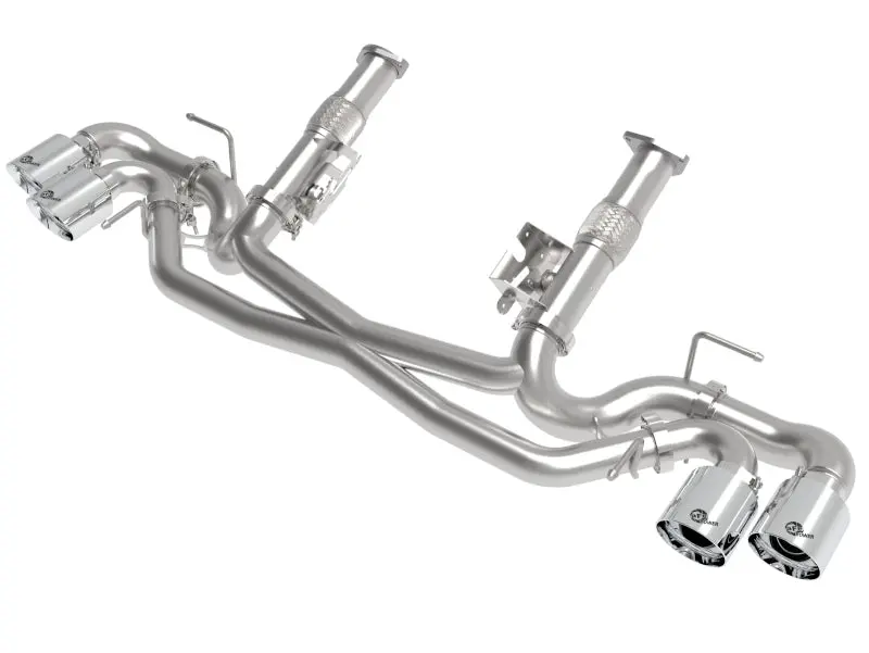 Afe Mach Force-Xp 3In To 2-1/2In 304Ss Cat-Back (No Muff.) 2020 Chevy Corvette 6.2L- Polished Tip 1