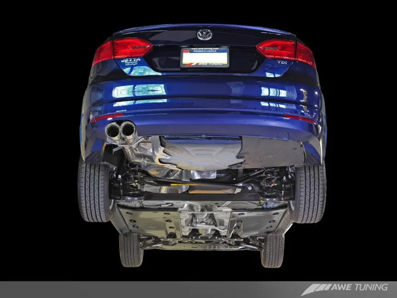 Awe Tuning Mk6 Jetta Tdi Touring Edition Exhaust - Diamond Black Tips 1