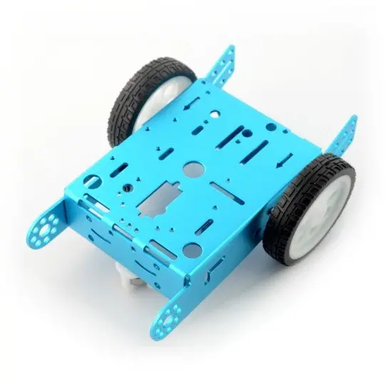 2Wd Blue Metal Chassis 2-Wheel With Dc Motor Drive 1