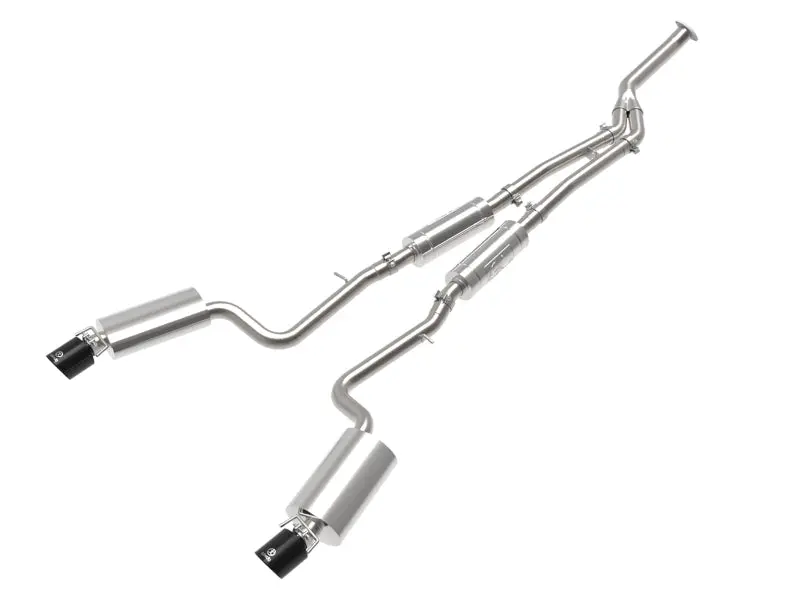 Afe Power Takeda 16-17 Lexus Is200t L4-2.0L (T) 2.5In-3In 304 Ss Cb Exhaust W/ Black Tips 1