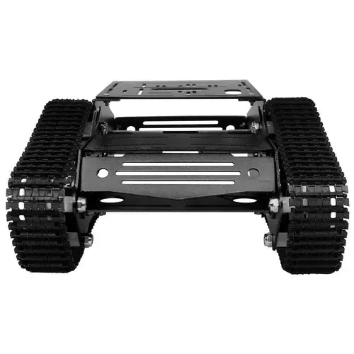 Tank Chassis Smart Car Crawler Robot Chassis - Black Pre-Assembled 2