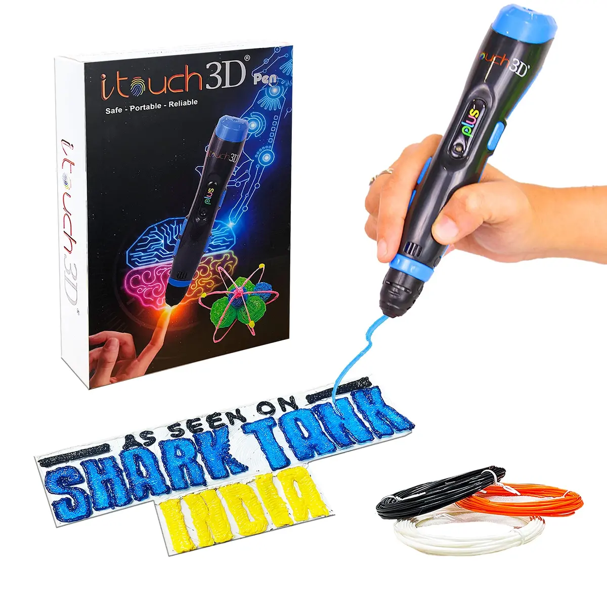 Itouch Plus 3D Pen With 3 Filaments (Blue) 1