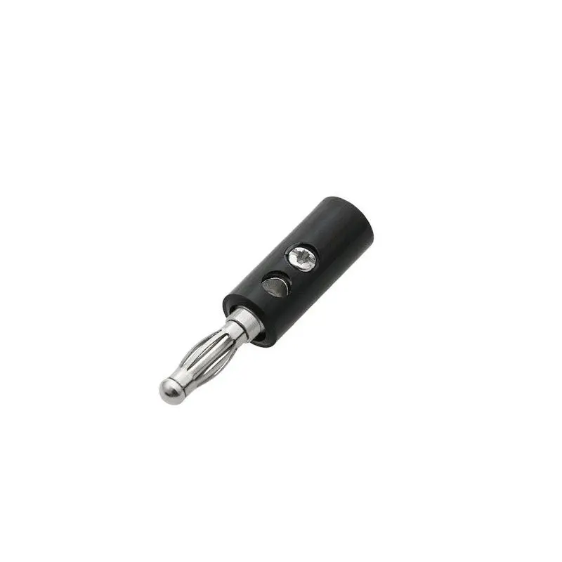 4Mm Banana Plug Connector Male With Screw- Black 1 Pc 1