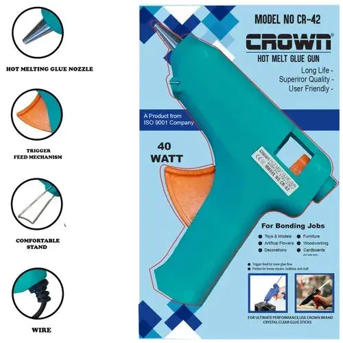 Crown Cr-42 Hot Melt Glue Gun 40 Watts (Multi-Colour) 1