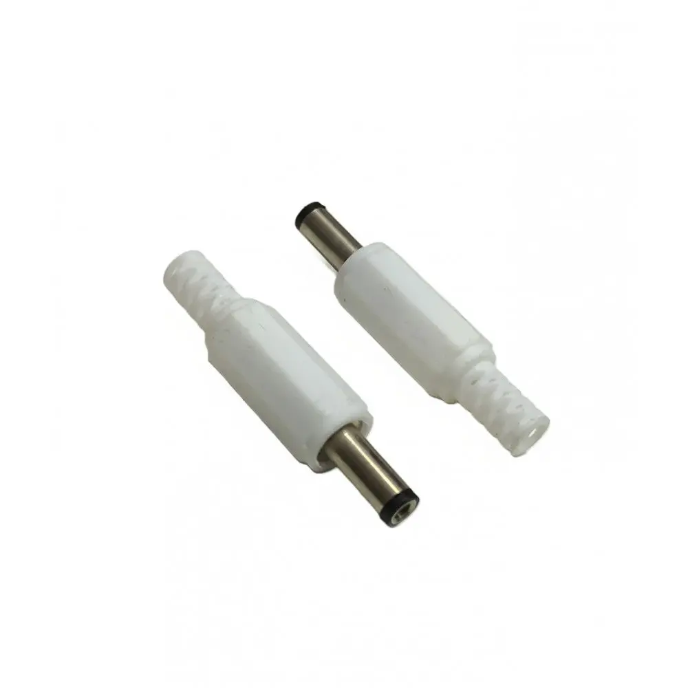 Dc Power Jack Barrel Connector Male (White) 2