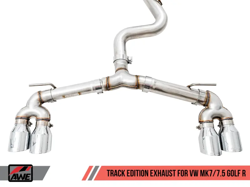 Awe Tuning Mk7 Golf R Track Edition Exhaust W/Chrome Silver Tips 102Mm 1