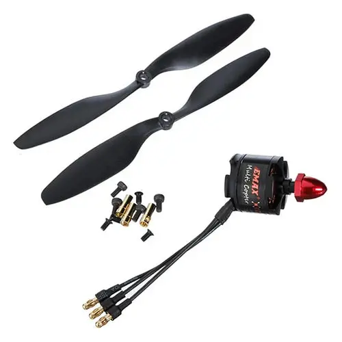 Emax Mt2213 935Kv Brushless Dc Motor For Drone – Red Cap (Ccw) With 1045 Propeller Combo 1