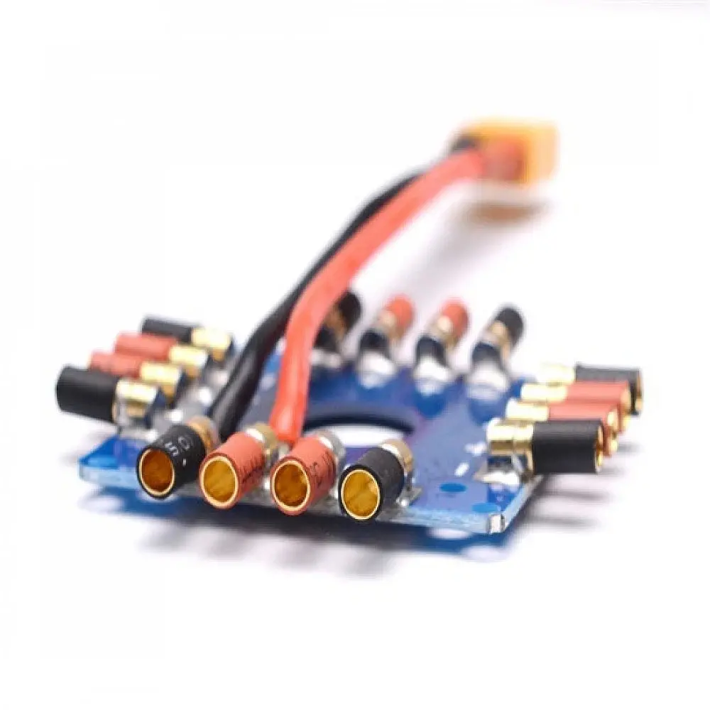 Esc Power Distribution Board Soldered Xt60 Plug & 3.5Mm Banana Bullet Connectors For Multicopter Fpv 2