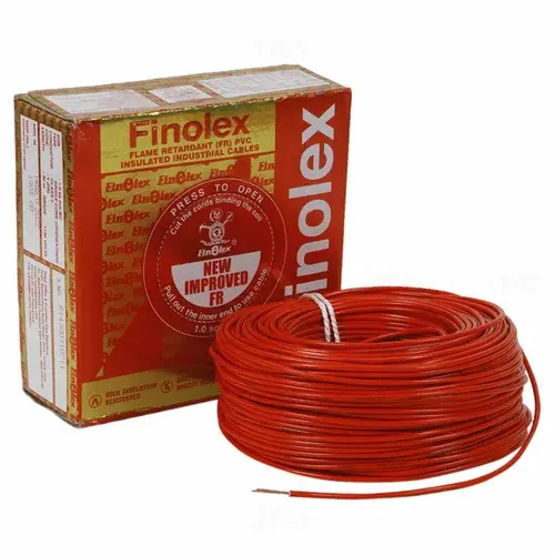 1.5 Sq. Mm Red Finolex Gold Flame Retardant Pvc Insulated Industrial Cable Wire ( 1 Meter ) 1