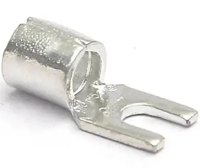 2.5Mm² (46 /2.5) Fork Terminal Non Insulated Crimp Spade Connector (1 Pc) 1