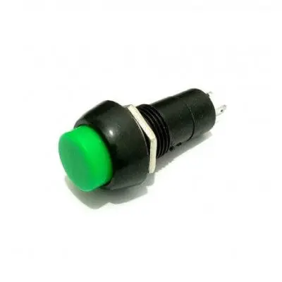 On-Off Push Button Panel Mount 2 Pin Spst Self Locking Switch Pb-305A (Green) 1