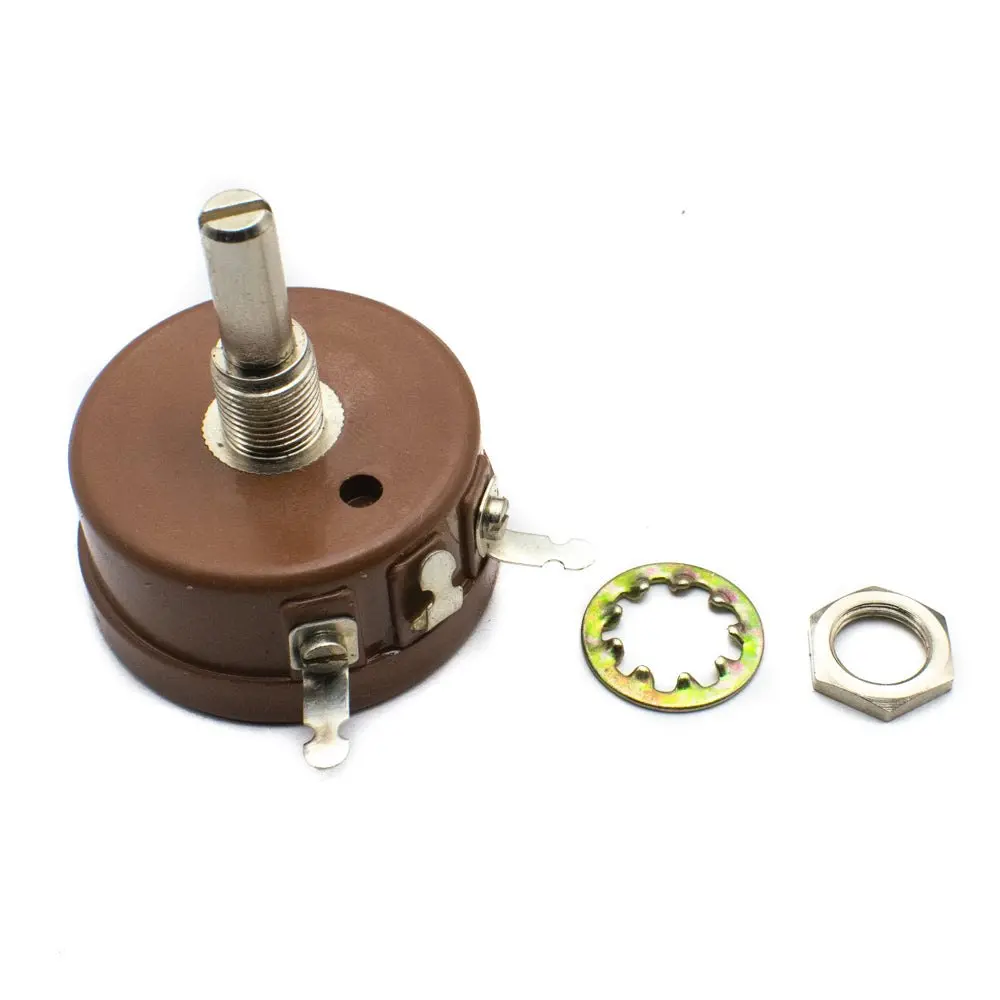 Pankaj Rw-3 (3 Watt) 10K Ohm Single Turn Wire Wound Potentiometer With 25Mm Shaft 1
