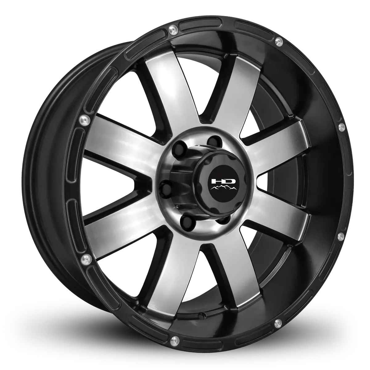 Hd Off-Road 8-Point | Satin Black Machined Face 1