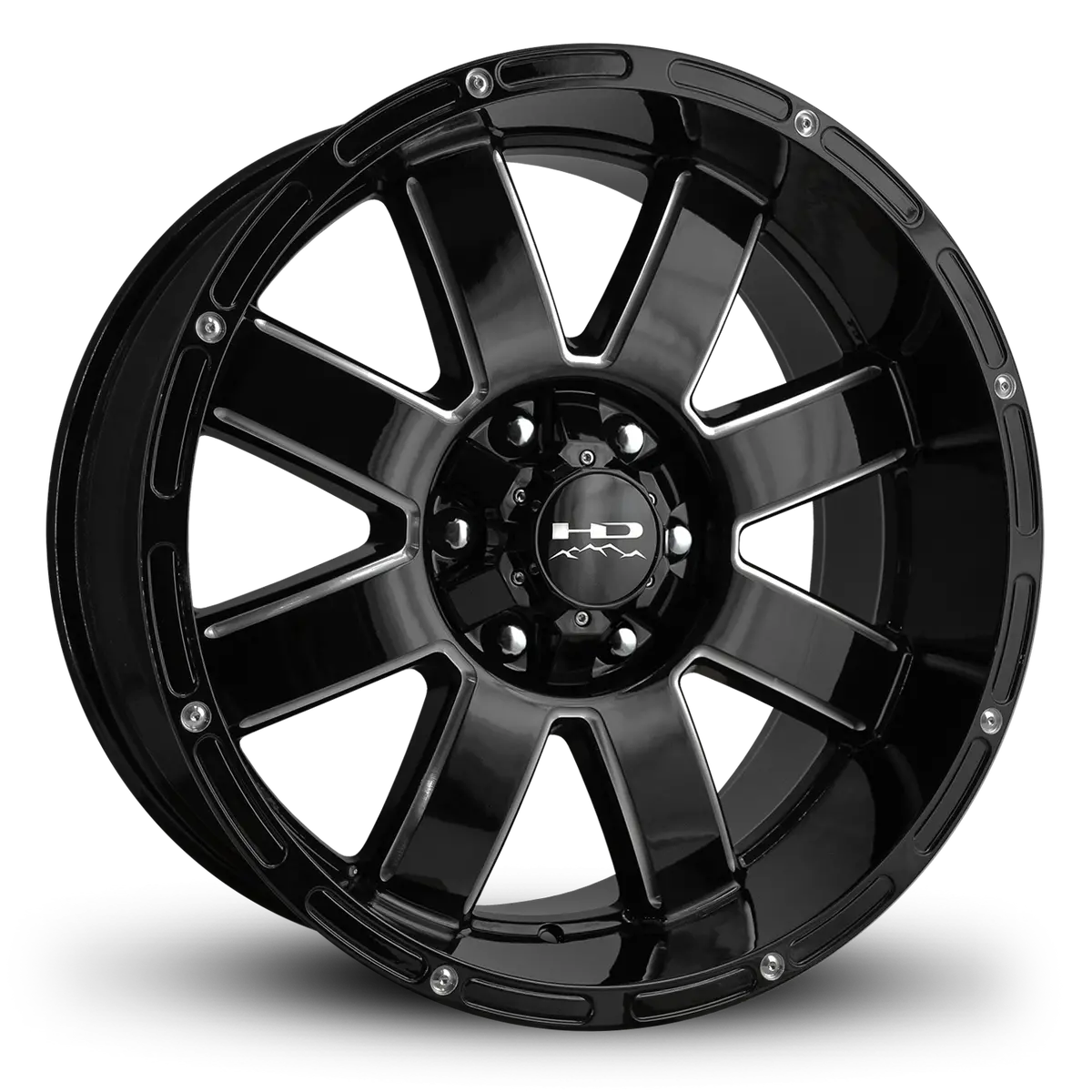 Hd Off-Road 8-Point | Gloss Black Milled Edge 1