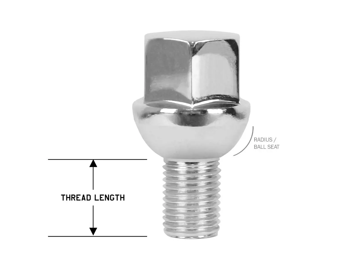 Perfectly Tight 19Mm Hex Lug Bolt Radius Seat 12X1.5 X 17Mm - Chrome Steel - Set Of 20 1