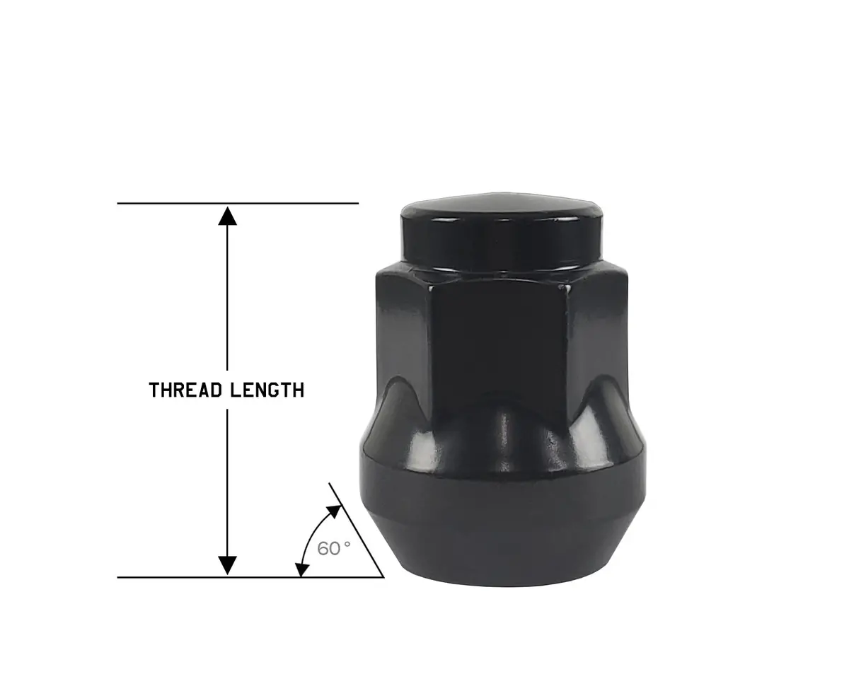 Perfectly Tight 7 Spline Lug Nut Tapered Seat 1/2- X 32Mm - Aluminum Black - Set Of 20 W/ Key 1