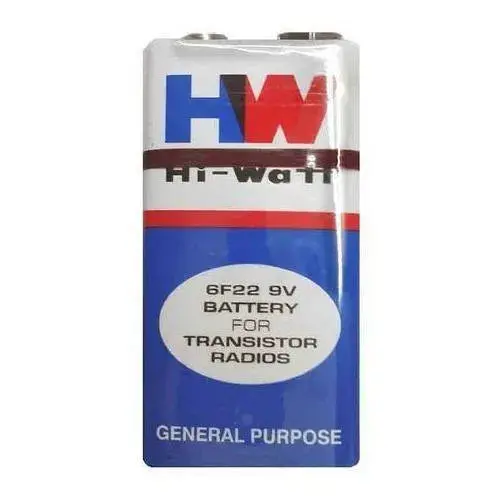9V Original Hw Hi-Watt Long Life Battery 1 Pc 1