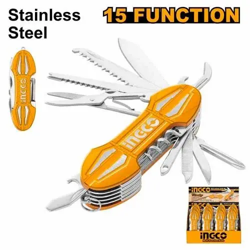 Ingco Hmfk8158 Multi-Function Knife - 15 Tools In One Handy Package 1