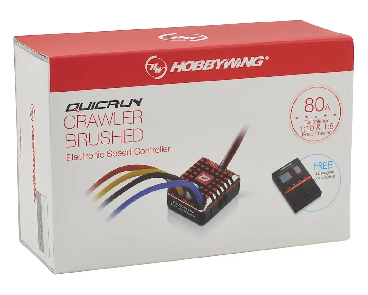 Hobbywing Quicrun 1:10 1/8 Wp Crawler Borstel Geborsteld 80A Esc 1