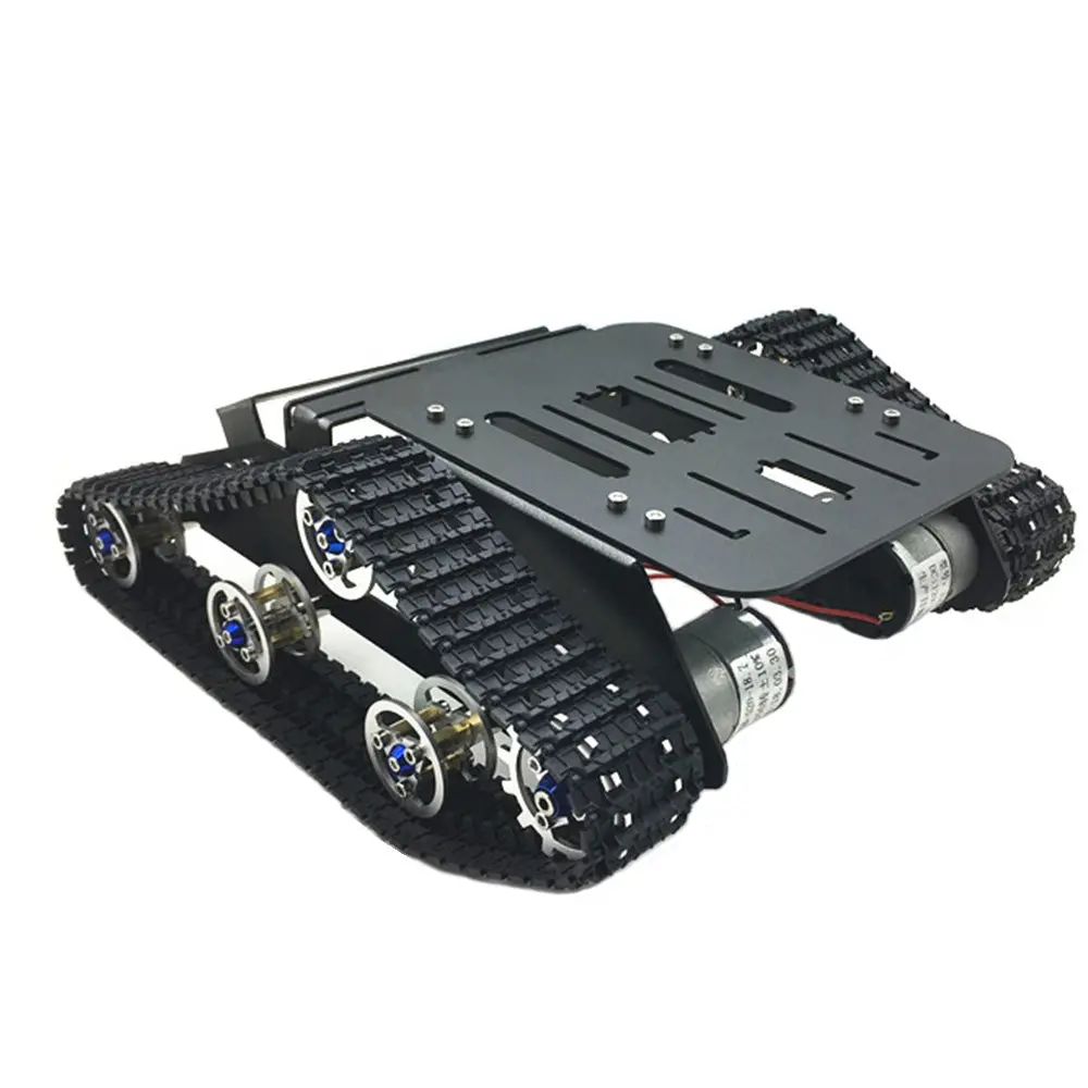 Tank Chassis Smart Car Crawler Robot Chassis - Black Pre-Assembled 1