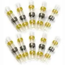Yellow Heat Shrink Solder Sleeve Crimpless Butt Connectors 2