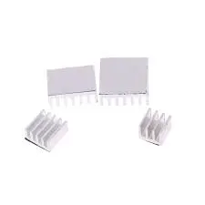Aluminum Heat Sink Set Silver For Official Raspberry Pi 4B 4 In 1 2