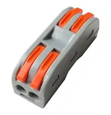 2 Way Quick Connector Terminal 32A 600V, 2 In-2 Out, Lever Wire Connector (Kv-212) 1