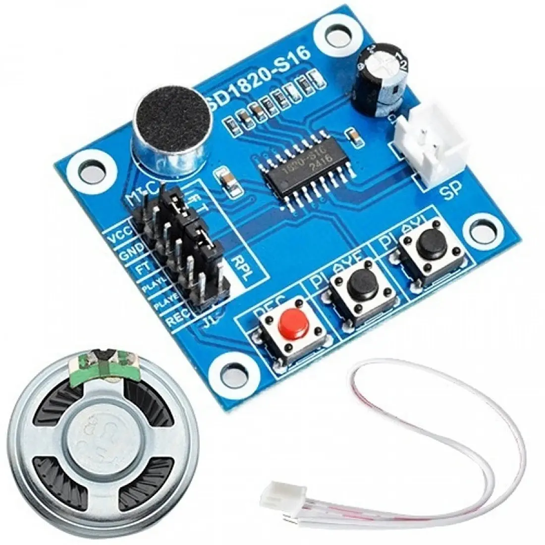 Isd1820 Record And Playback Module Voice Board With On Board Mic And Loud Speaker 1