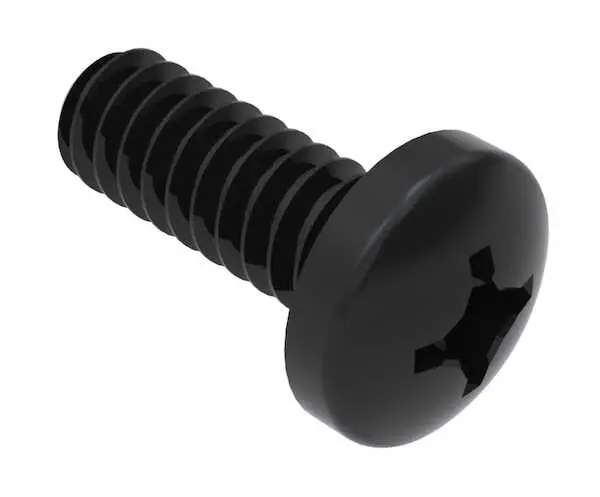 M3x6mm Phillips Head Screw Black Oxide (Pack Of 10) 1