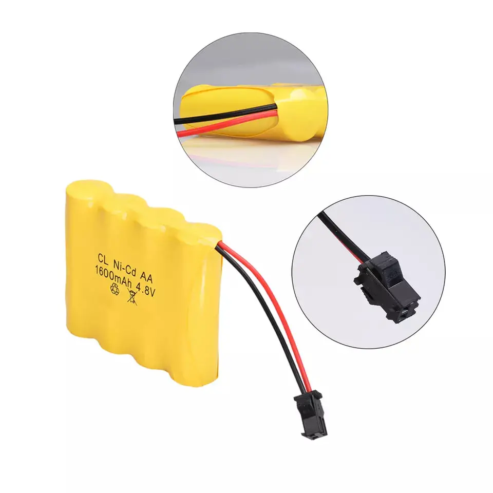 1600Mah 4.8V Battery Pack Cl Ni-Cd Aa 1