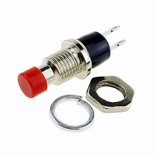 Pbs 110 Red Panel Mount Momentary Reset Push Button Switch (1 Pc) 1