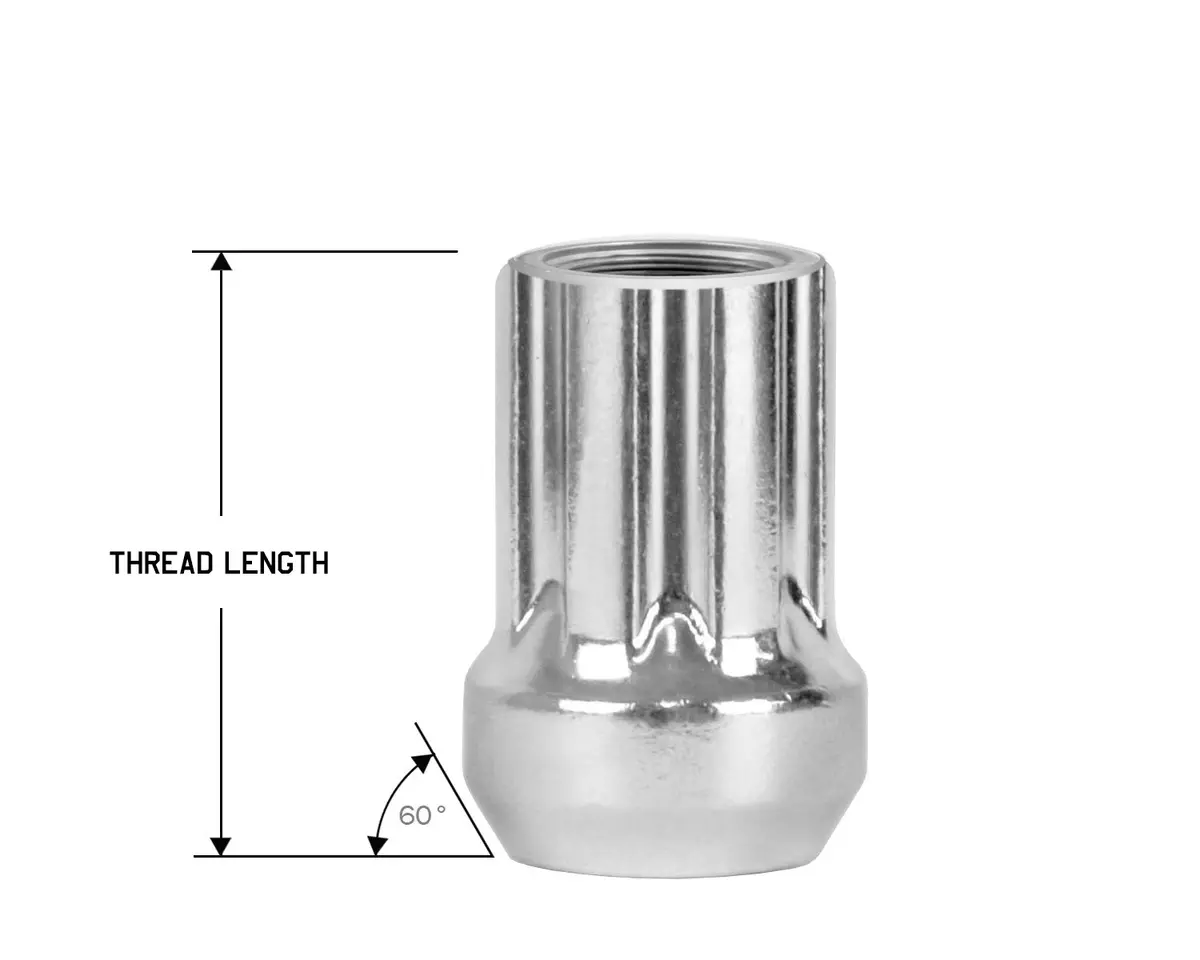 Perfectly Tight 7 Spline Lug Nut Tapered Seat 14X1.5 X 25Mm - Zinc Steel - Set Of 20 W/ Key 1