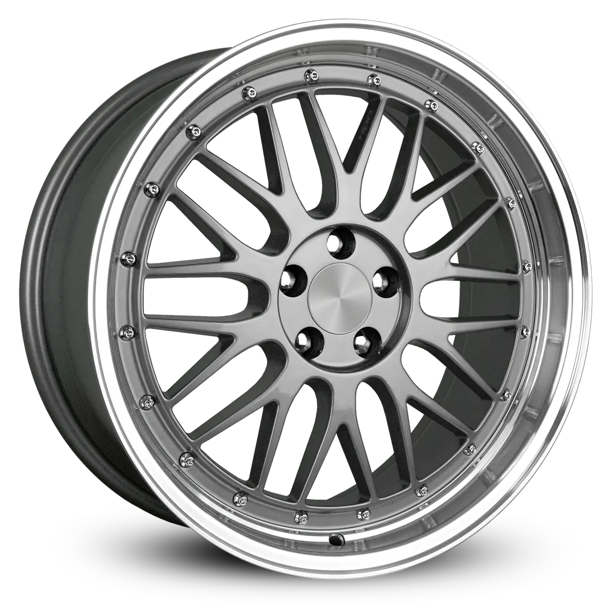 Klassik Rader Pro Trak 18X8 +25 5X100mm Gloss Gun Metal/Polished Lip 1