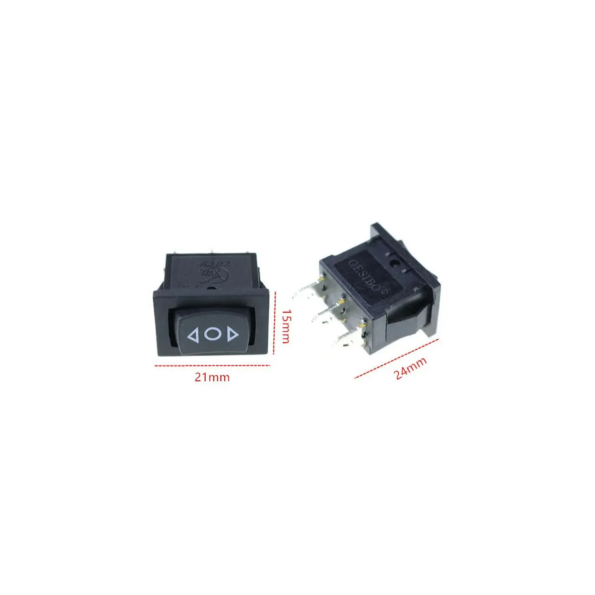 Kcd1 3-Pin Spdt Mini On/Off/On Switch 2