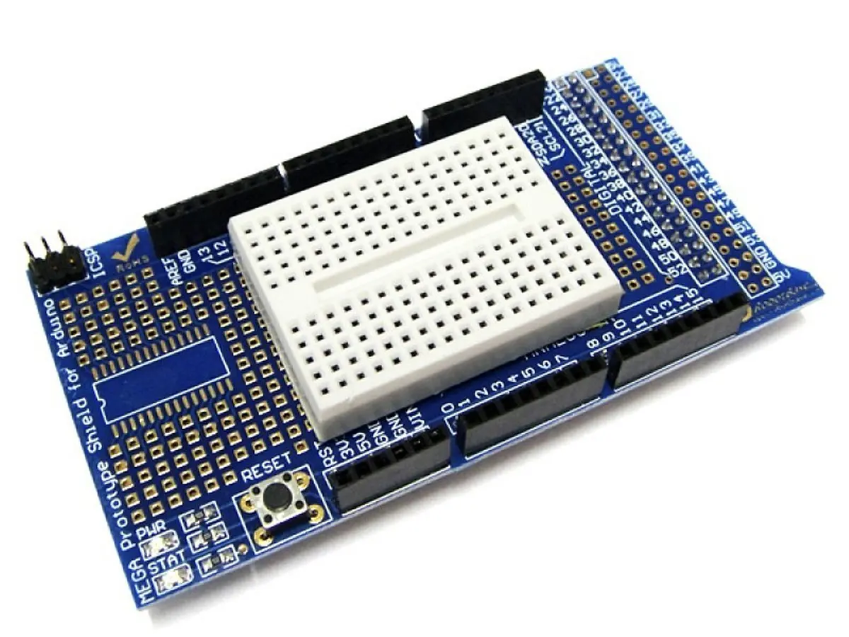 Prototype Shield V3.0 For Arduino Mega With Breadboard 1
