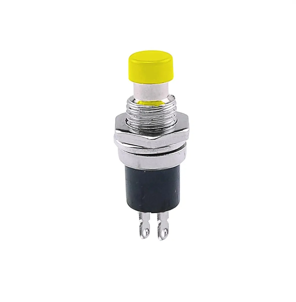 Pbs 110 Yellow Panel Mount Momentary Reset Push Button Switch (1 Pc) 1